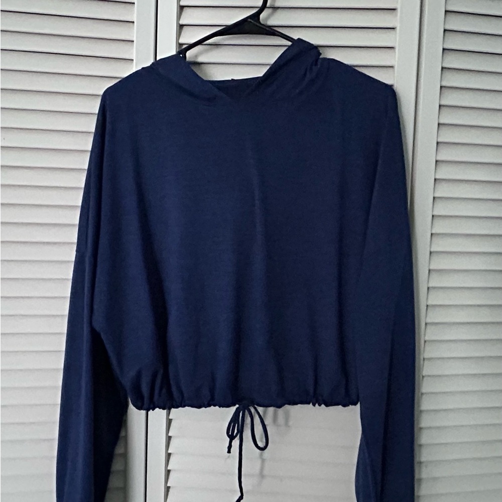 Born Primitive Navy Blue Women's Hooded copped Top size S